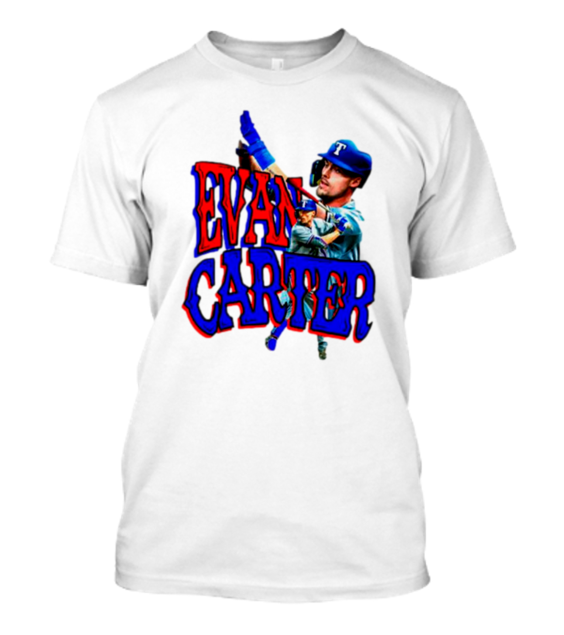 Evan Carter Texas Rangers Baseball Player Image T-Shirt