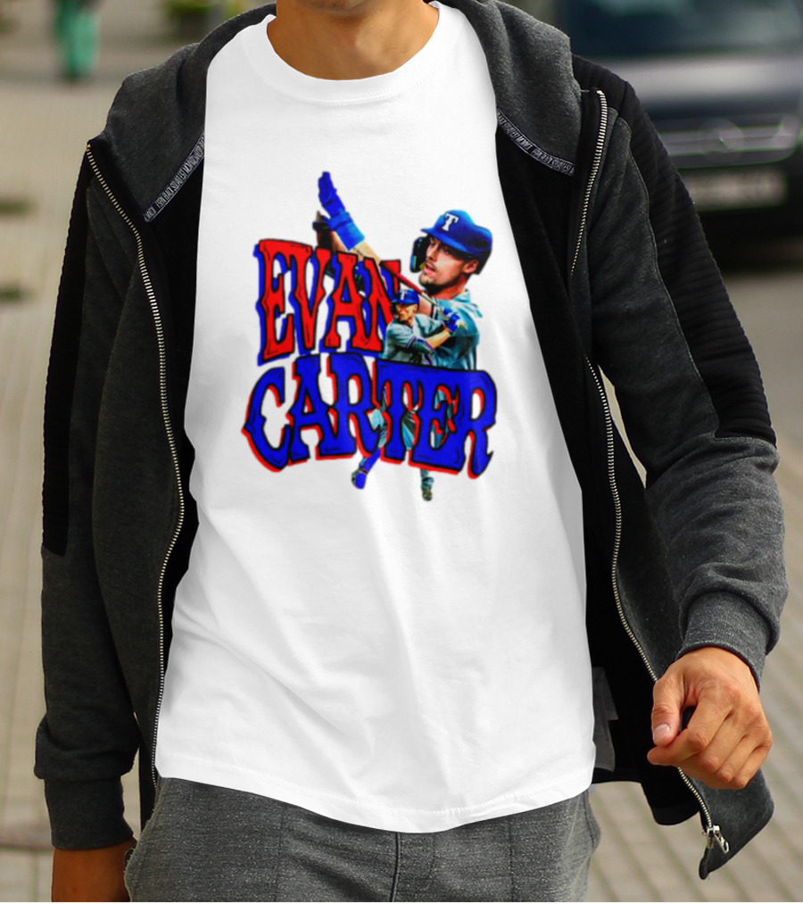 Evan Carter Texas Rangers Baseball Player Image T-Shirt