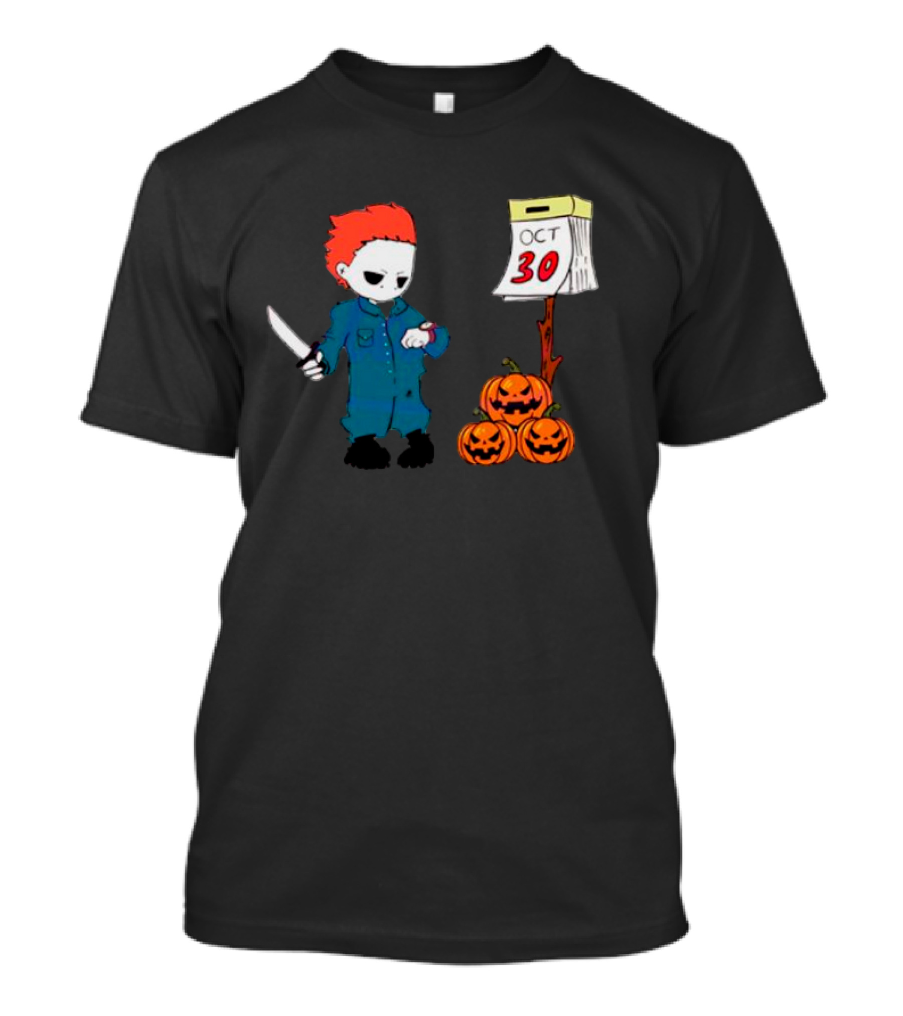 Michael Myers October 30 Knife Pumpkin Calendar T-Shirt