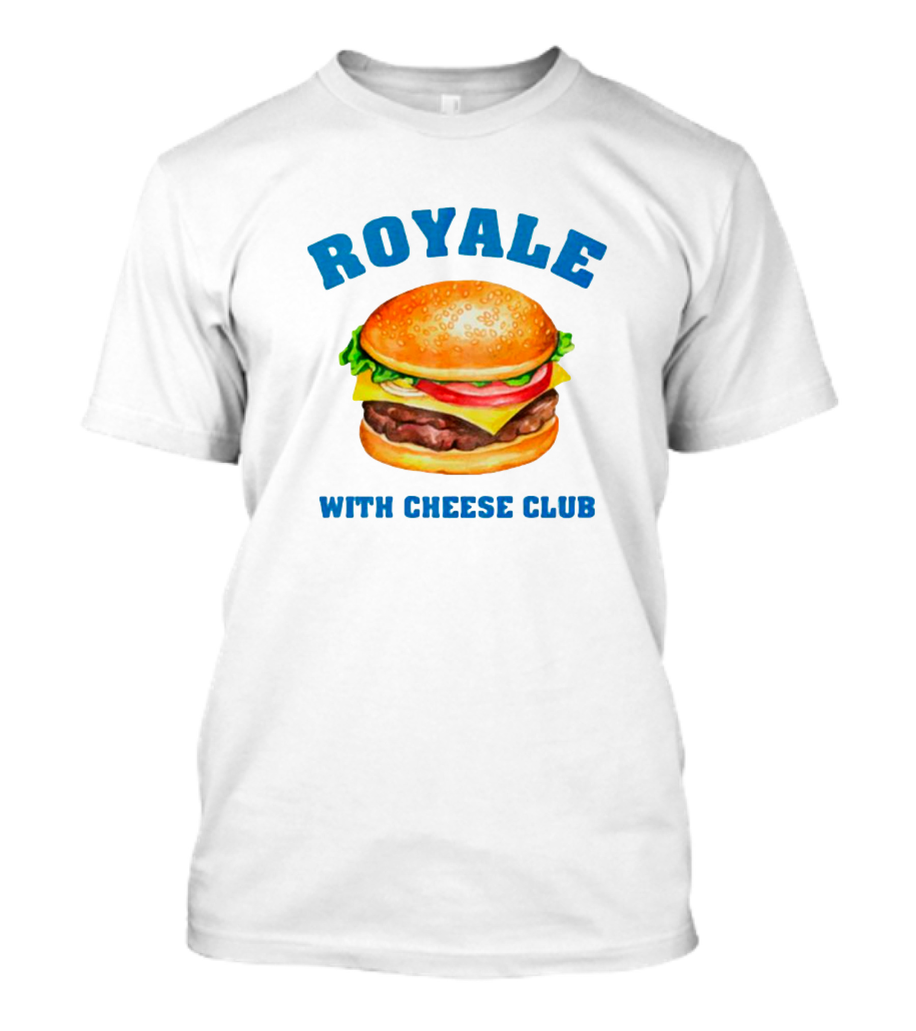 Royale With Cheese Club Burger Illustration Iconic T-Shirt