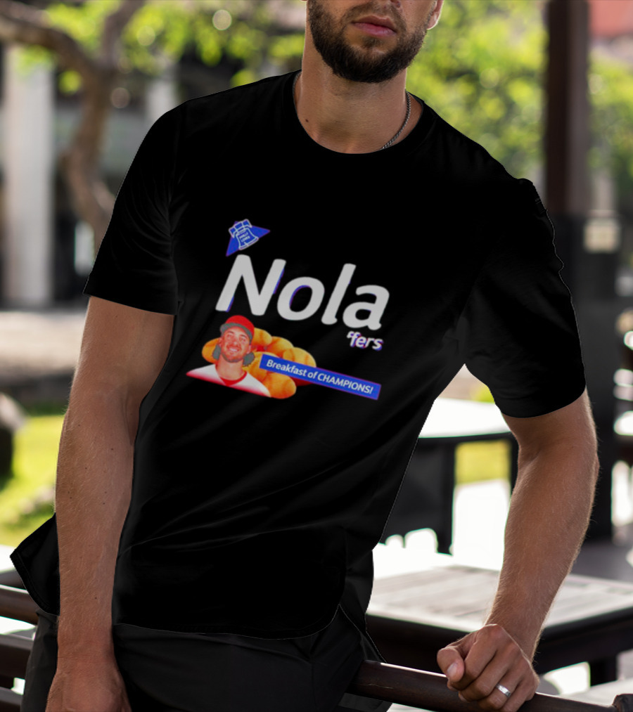 Aaron Nola Nola Breakfast Of Champions Whiffers T-Shirt