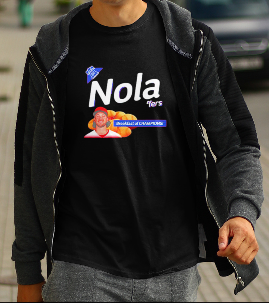 Aaron Nola Nola Breakfast Of Champions Whiffers T-Shirt