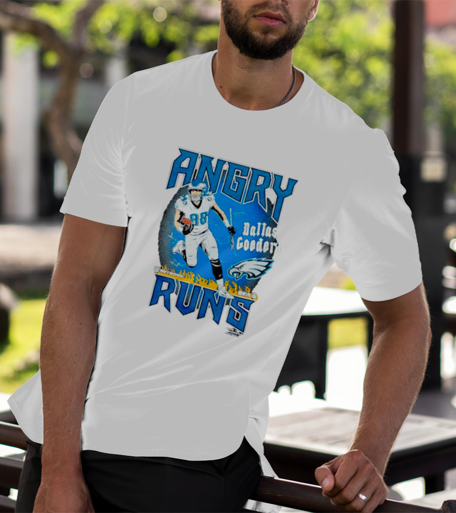 Angry Runs Dallas Goedert Philadelphia Eagles T-Shirt