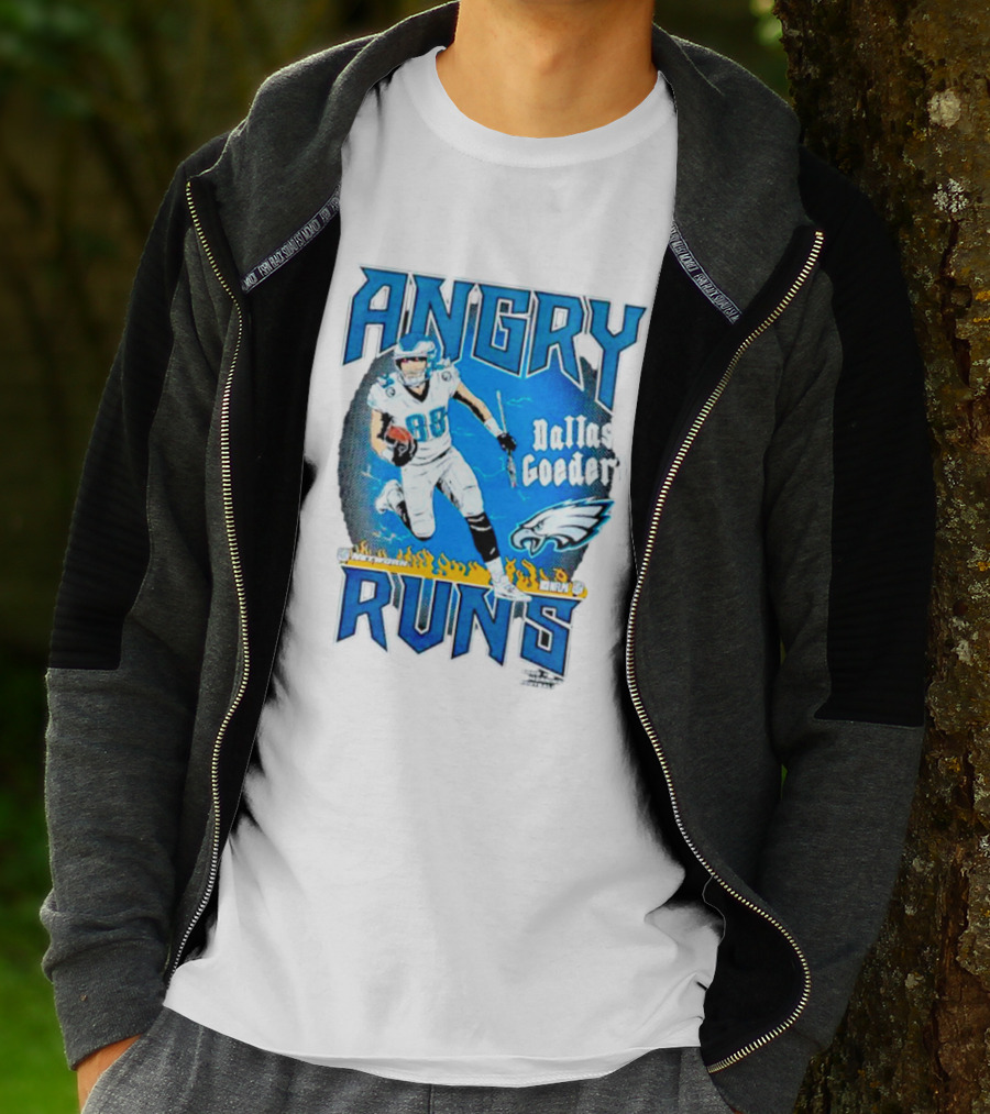 Angry Runs Dallas Goedert Philadelphia Eagles T-Shirt