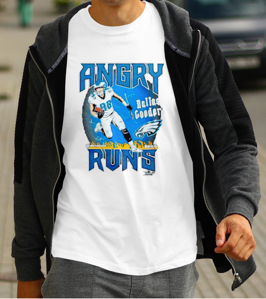 Angry Runs Dallas Goedert Philadelphia Eagles T-Shirt