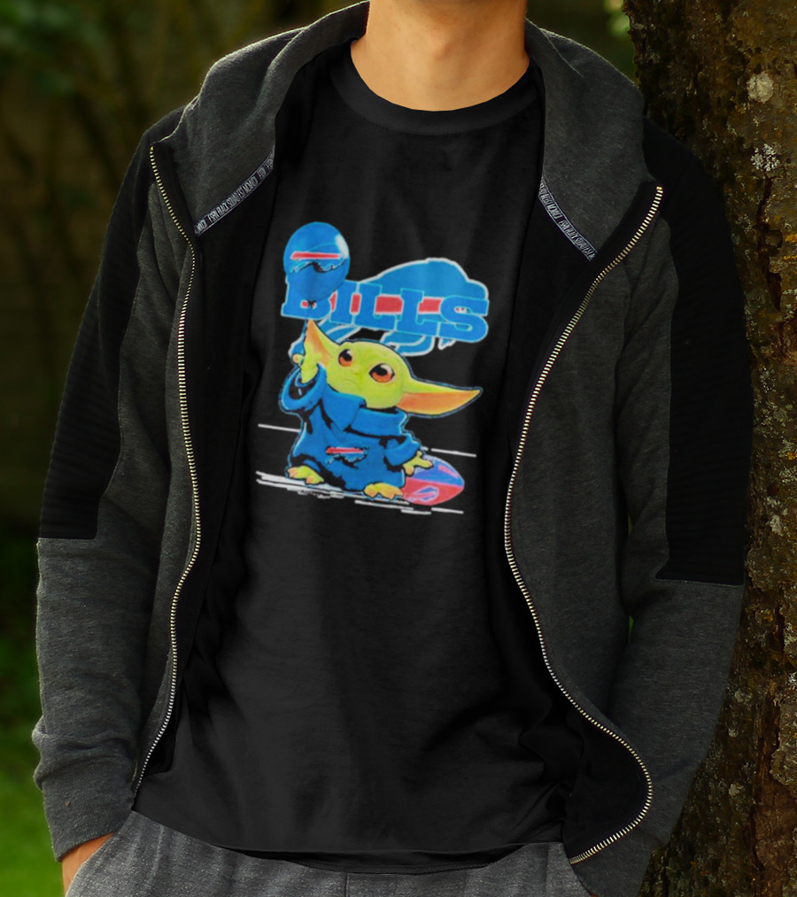 Buffalo Bills Baby Yoda Balloon NFL Team T-Shirt