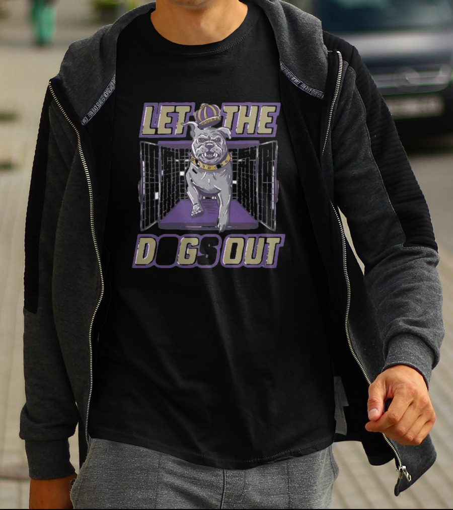 Let The Dogs Out Bulldog Crown Cage T-Shirt