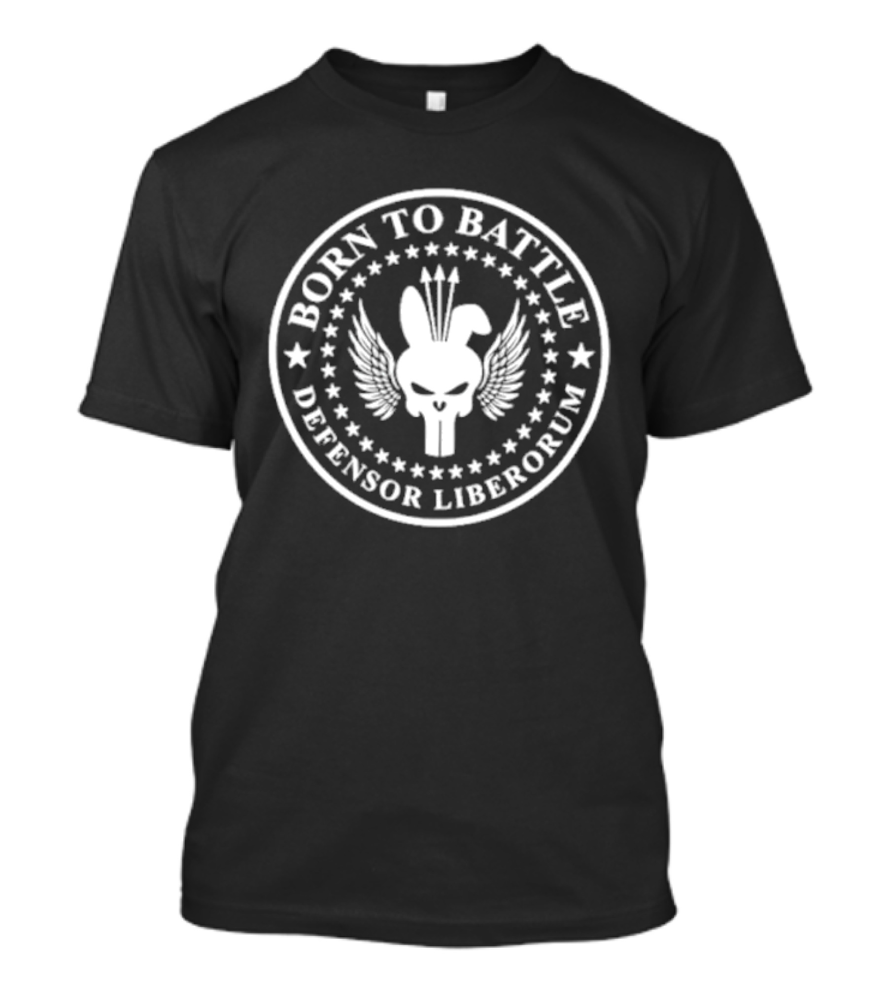 Born To Battle Defensor Liberorum Roman Gladiator Sword And Shield T-Shirt