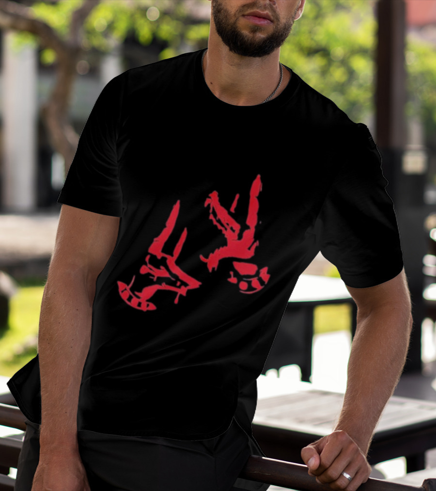 Corroded Paradox Bad Dog Red Dripping Faces T-Shirt