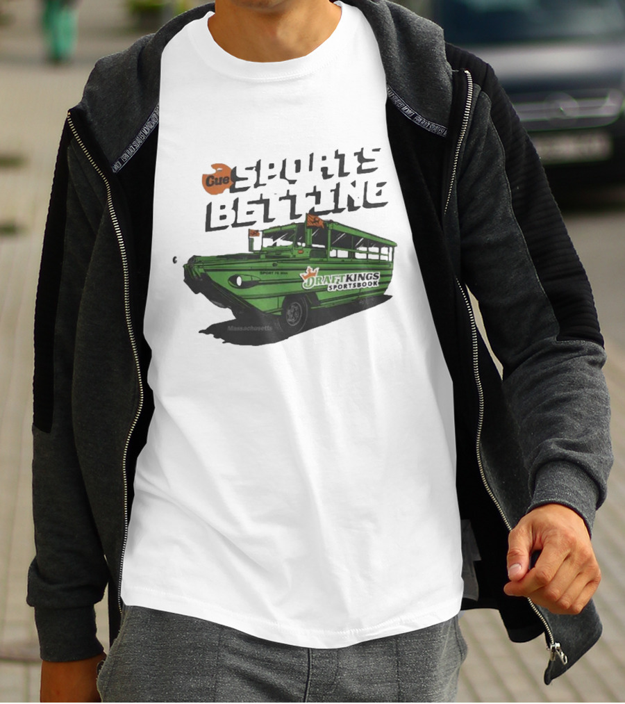 DraftKings Massachusetts Sportsbook Cue Sports Betting Duck Boat T-Shirt