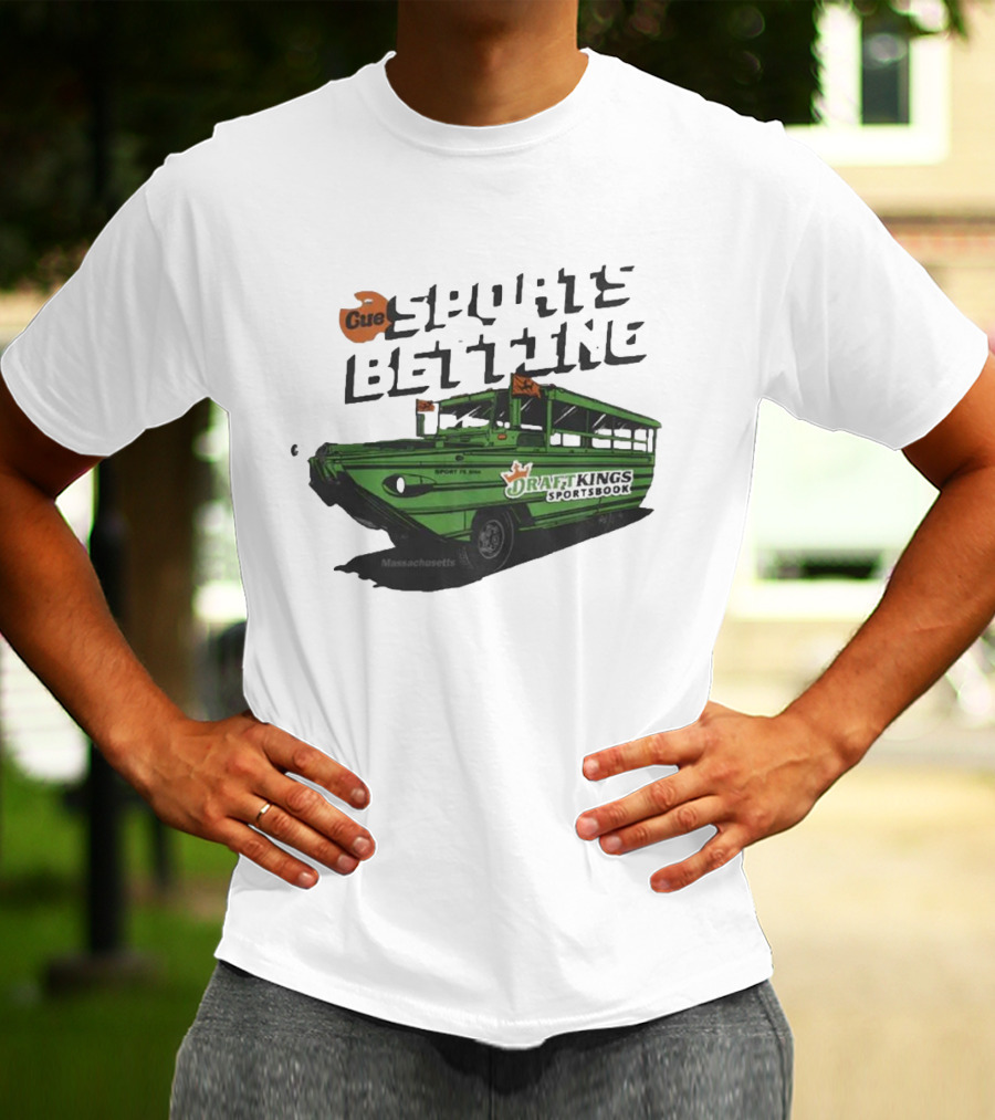 DraftKings Massachusetts Sportsbook Cue Sports Betting Duck Boat T-Shirt