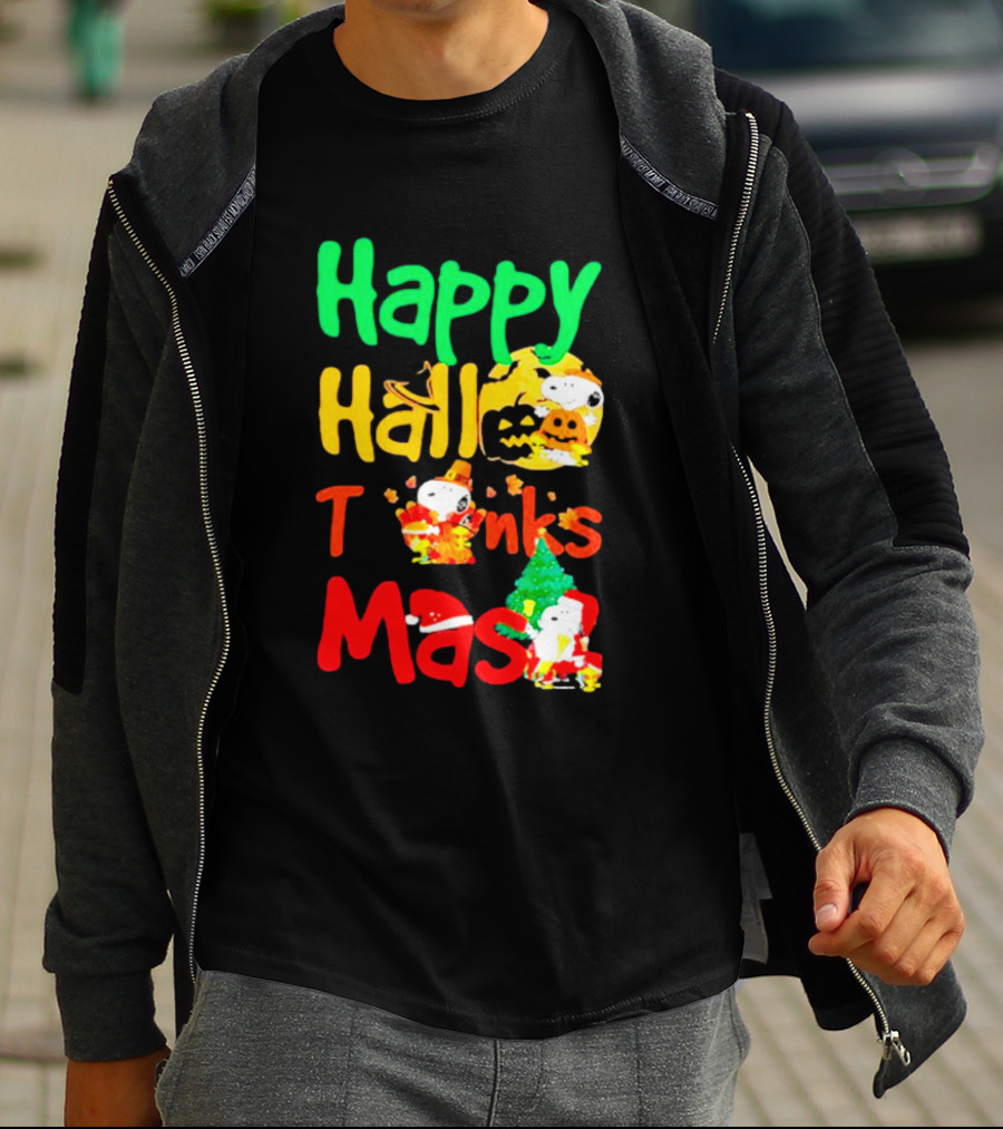 Happy Hallo Thanks Mas Snoopy Holiday T-Shirt