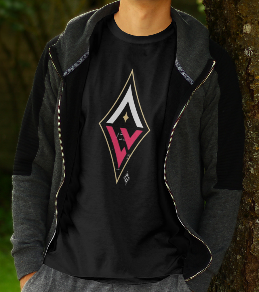 Las Vegas Aces Essentials LV Logo City View T-Shirt