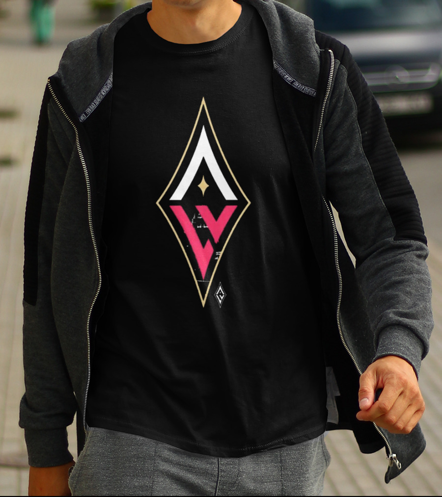 Las Vegas Aces Essentials LV Logo City View T-Shirt