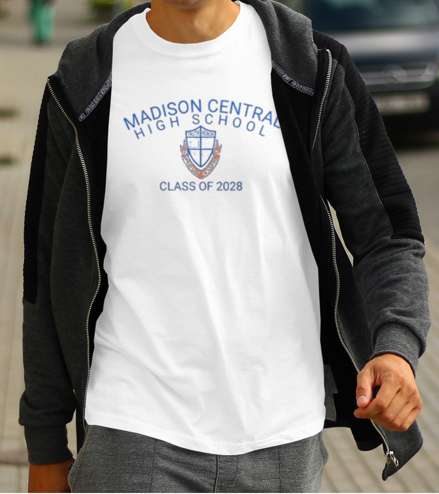 Madison Central High School Class Of 2028 Crest Emblem T-Shirt