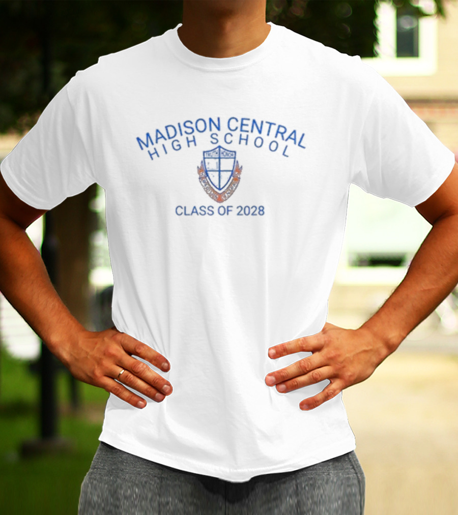 Madison Central High School Class Of 2028 Crest Emblem T-Shirt
