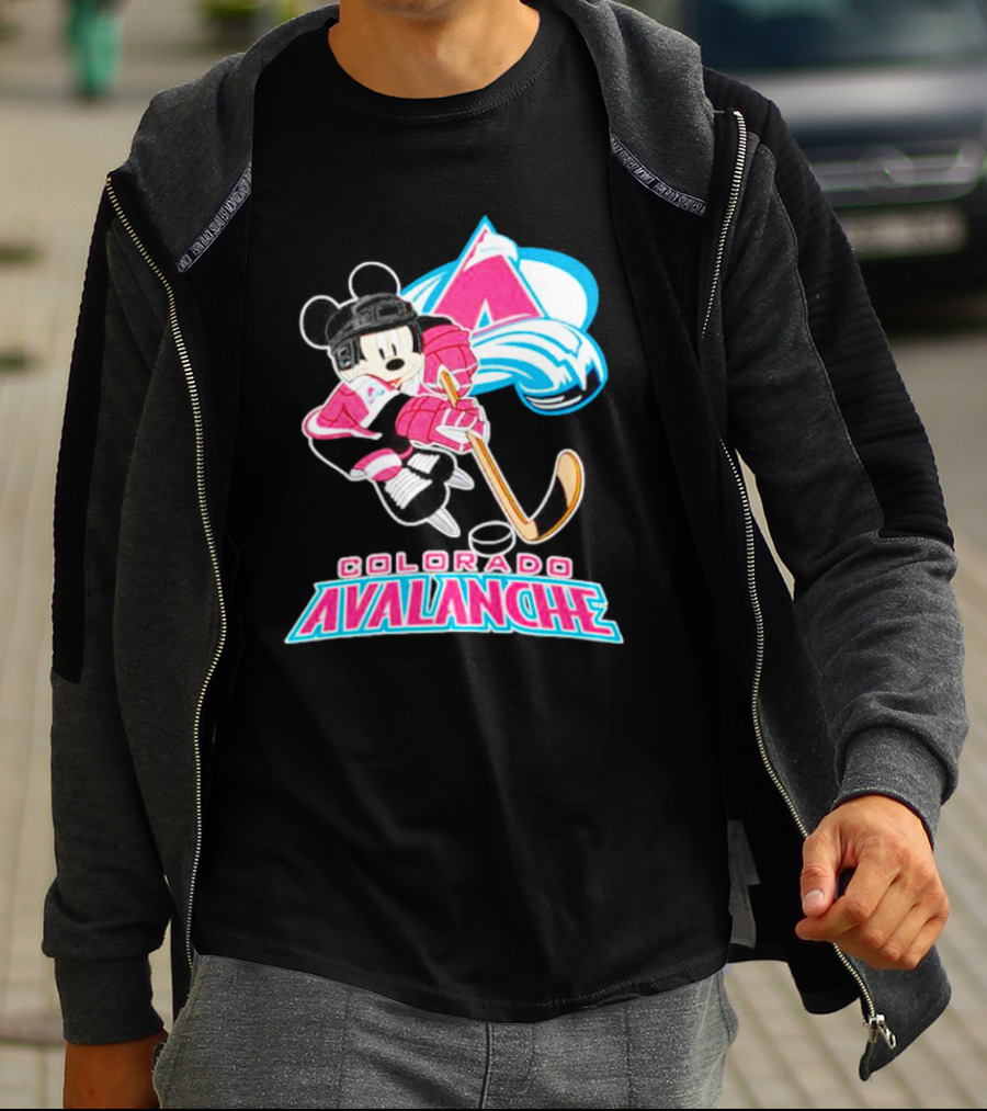 Mickey Mouse Colorado Avalanche Hockey Sports Fan T-Shirt