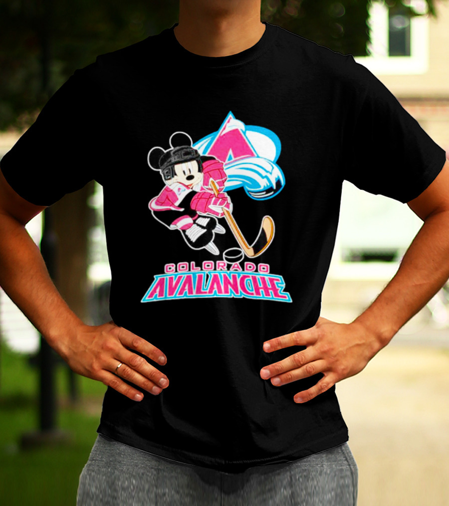 Mickey Mouse Colorado Avalanche Hockey Sports Fan T-Shirt