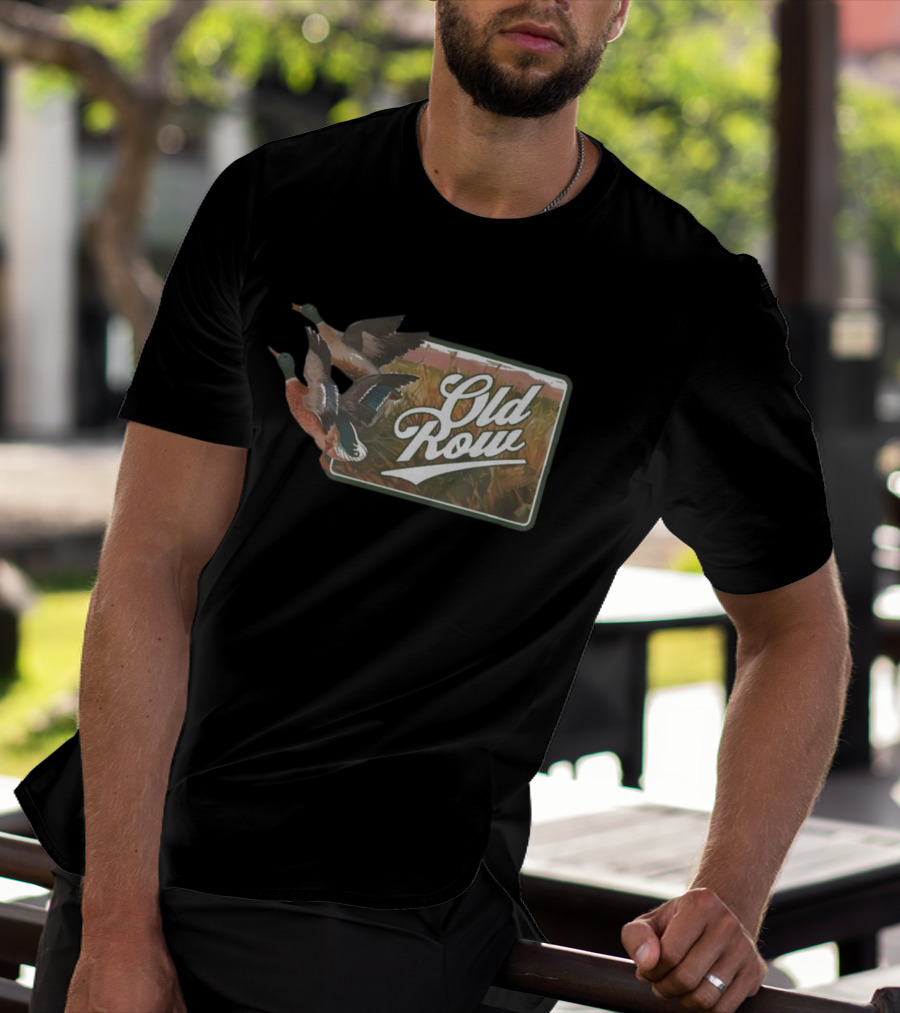 Old Row The Flying Duck Beer Pocket Vintage Waterfowl T-Shirt