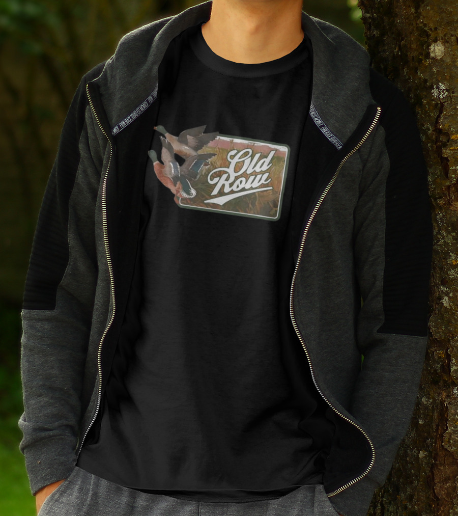 Old Row The Flying Duck Beer Pocket Vintage Waterfowl T-Shirt