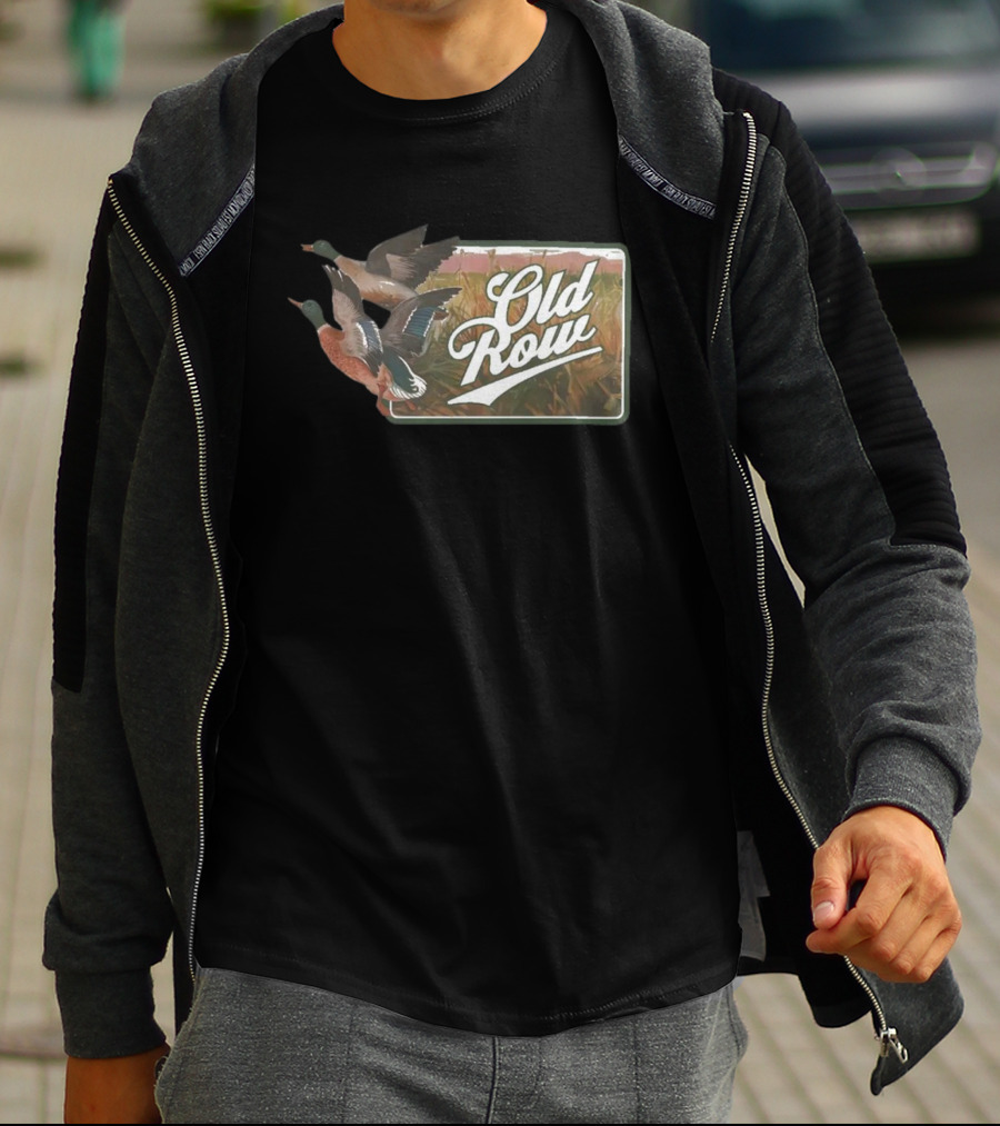Old Row The Flying Duck Beer Pocket Vintage Waterfowl T-Shirt