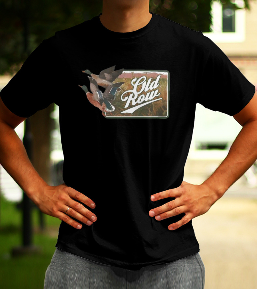 Old Row The Flying Duck Beer Pocket Vintage Waterfowl T-Shirt
