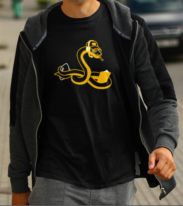 Boagh Constrictor Tech Snake Graphic Headset Laptop T-Shirt