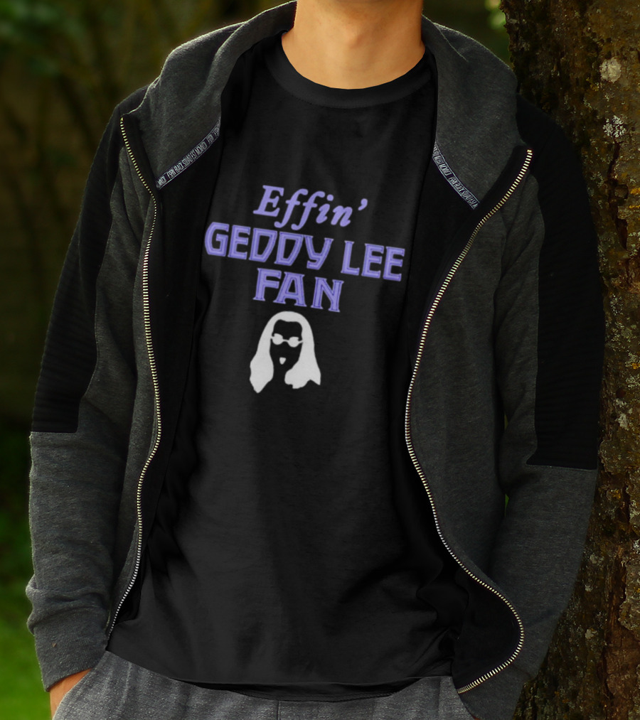 Effin’ Geddy Lee Fan Silhouette Outline T-Shirt