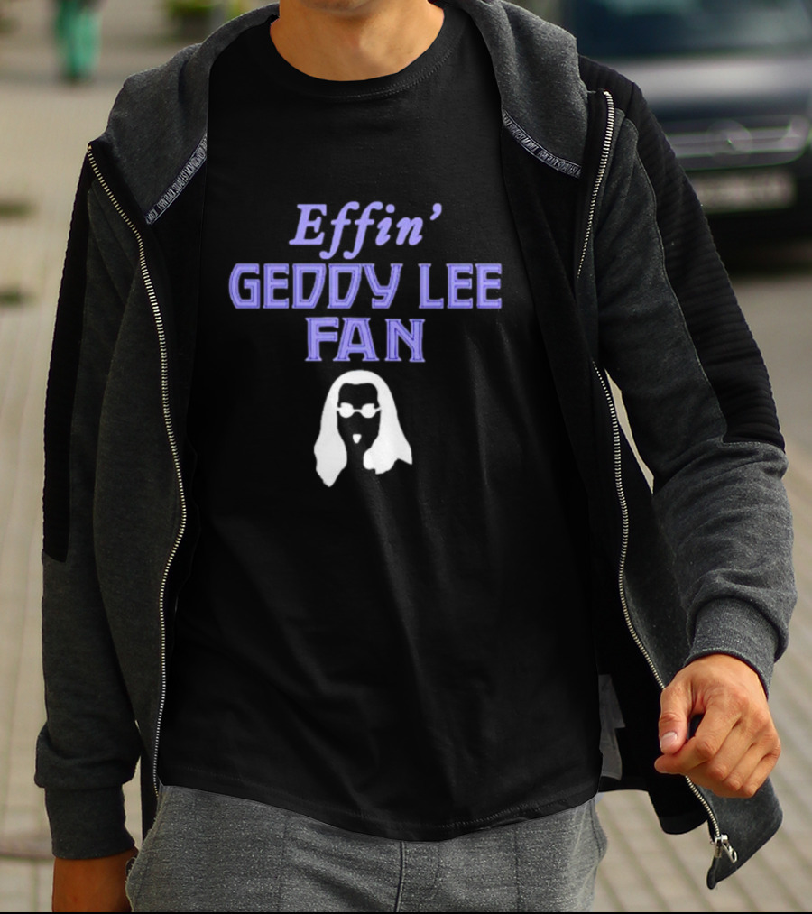 Effin’ Geddy Lee Fan Silhouette Outline T-Shirt