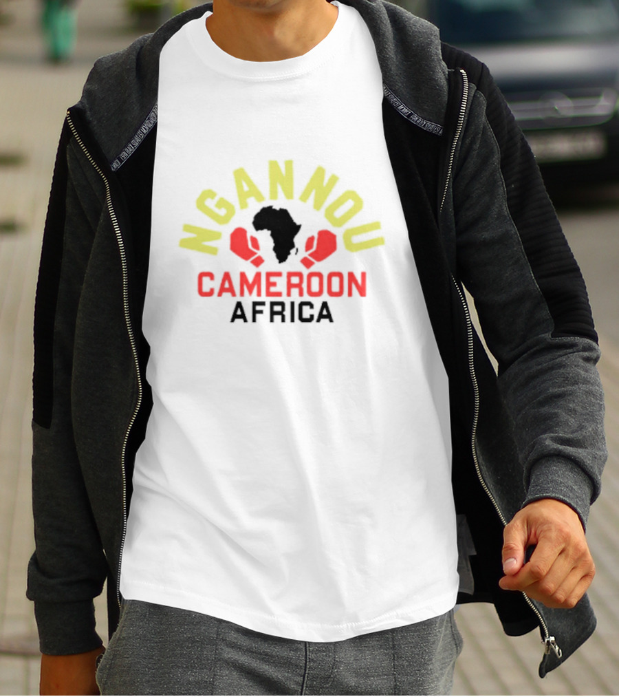 Ngannou Cameroon Africa Boxing Gloves Continent T-Shirt