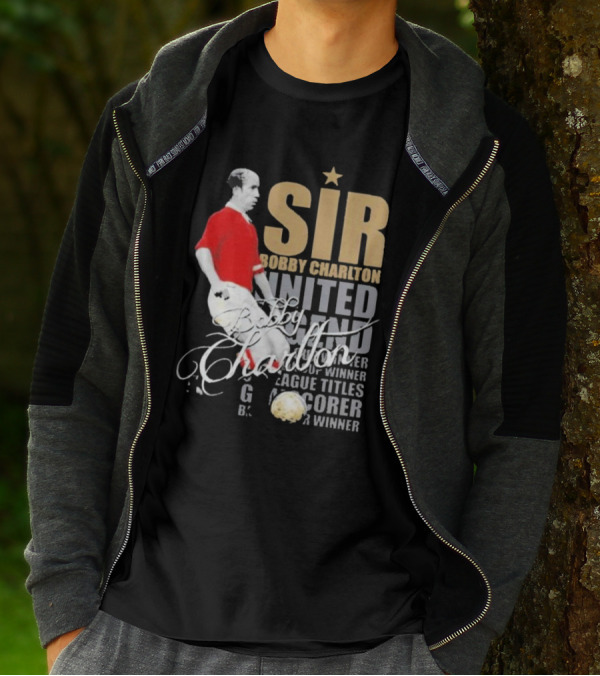 Sir Bobby Charlton United Legend Goal Scorer League Titles Winner T-Shirt