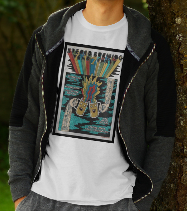 Stereo Brewing 7 Year Party October 7th Live Music Special Beers Food Friendship T-Shirt