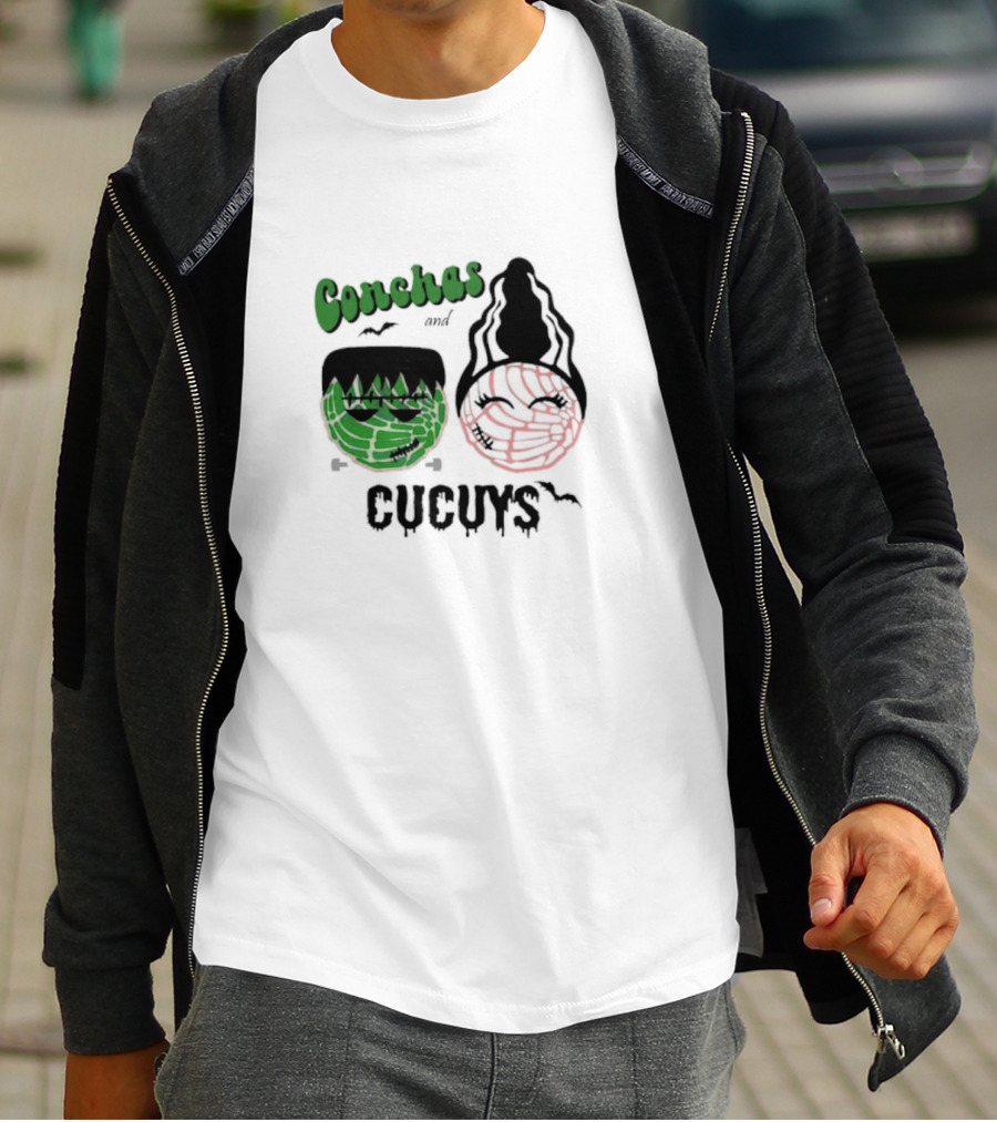 Conchas And Cucuys Frankenstein And Bride Of Franken Icons T-Shirt