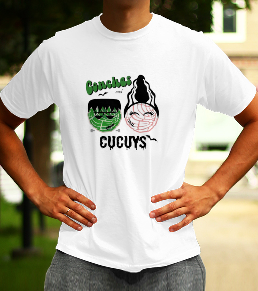 Conchas And Cucuys Frankenstein And Bride Of Franken Icons T-Shirt