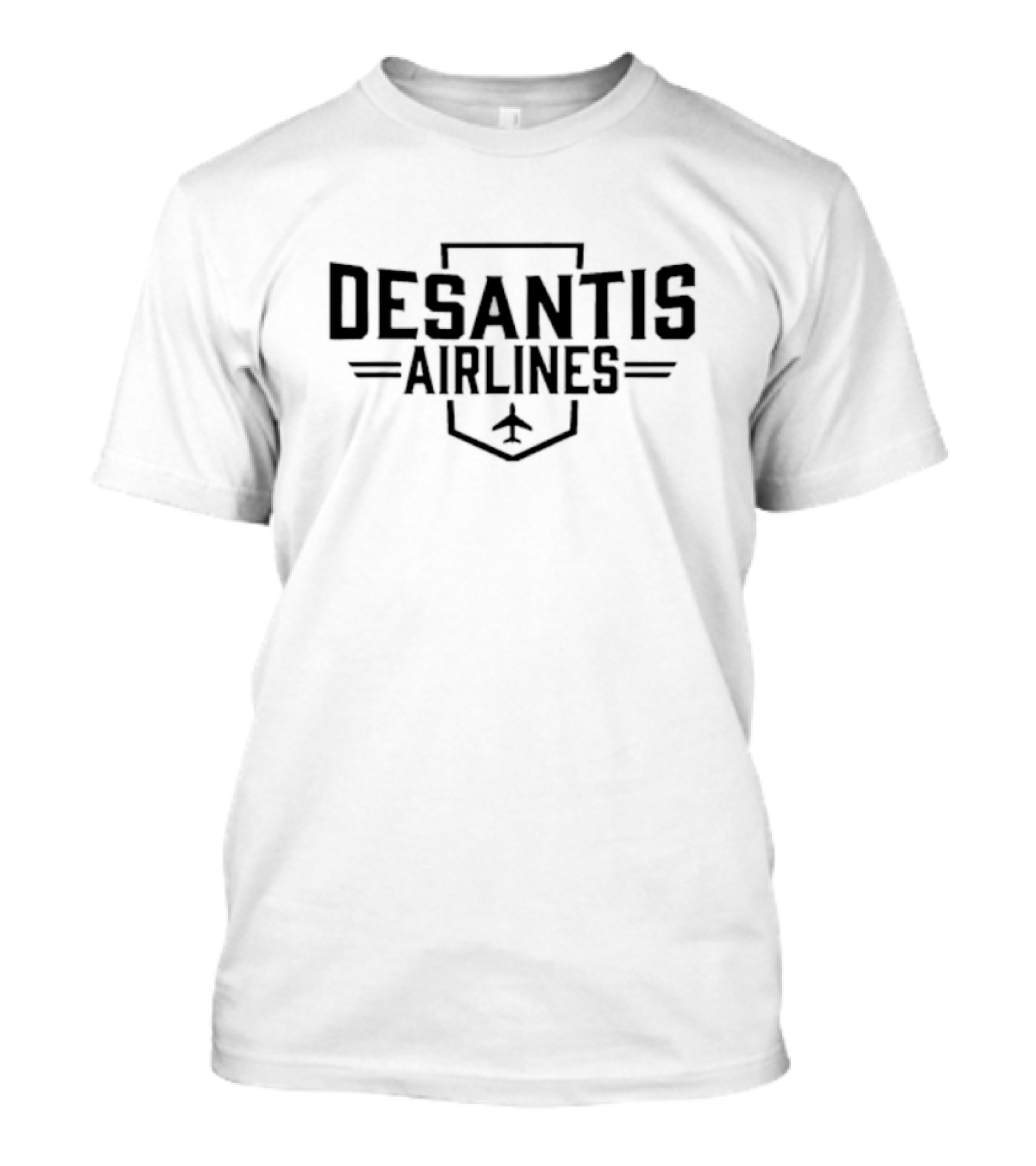 Desantis Airlines Shield Logo With Airplane T-Shirt