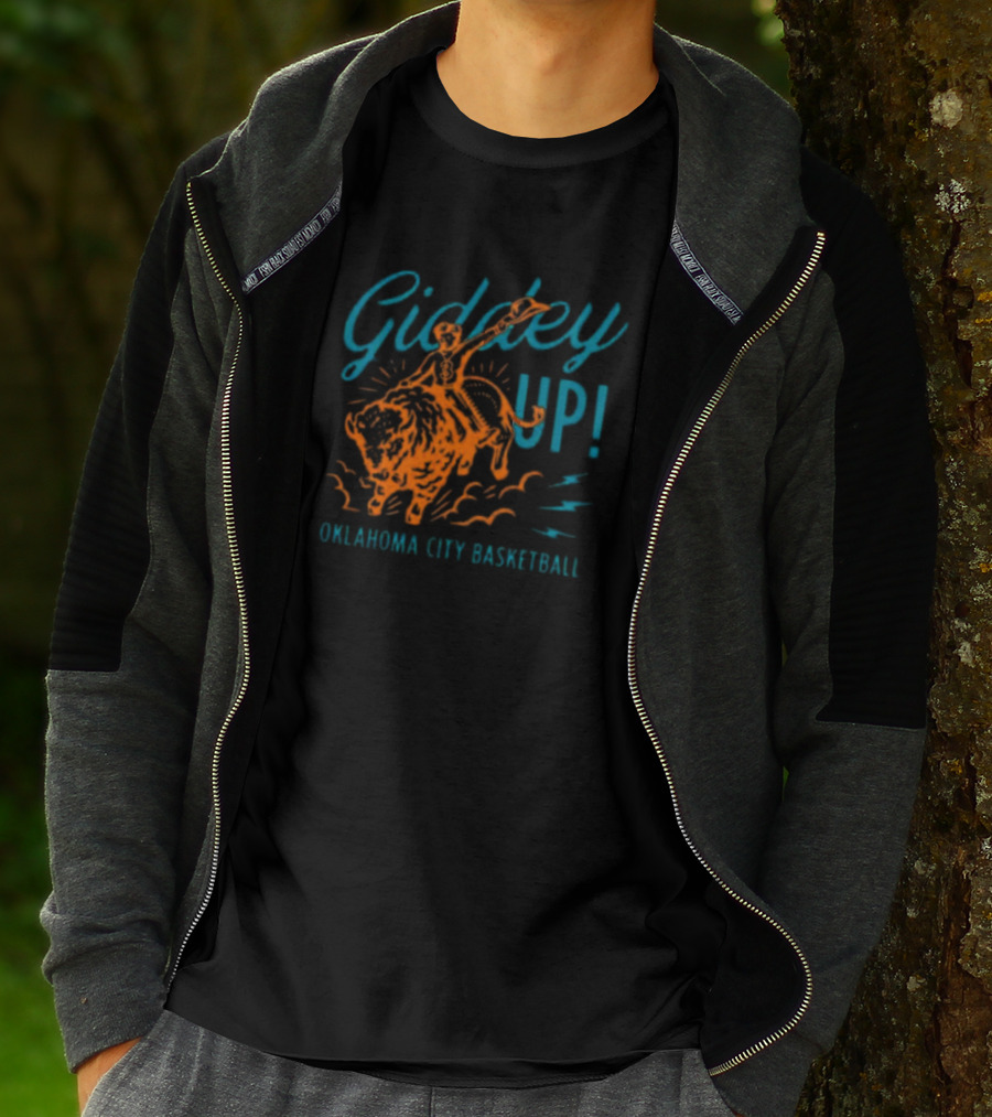 Giddey Up Oklahoma City Basketball Riding The Bison T-Shirt