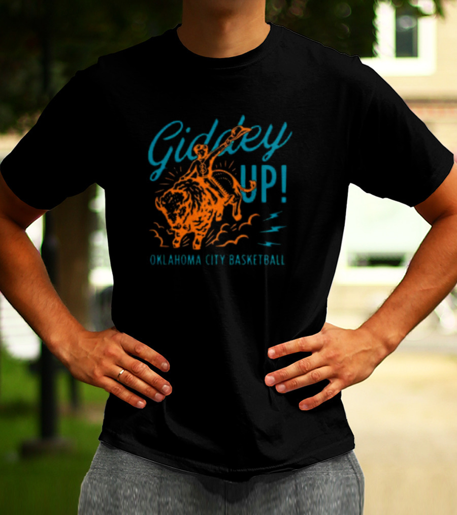 Giddey Up Oklahoma City Basketball Riding The Bison T-Shirt