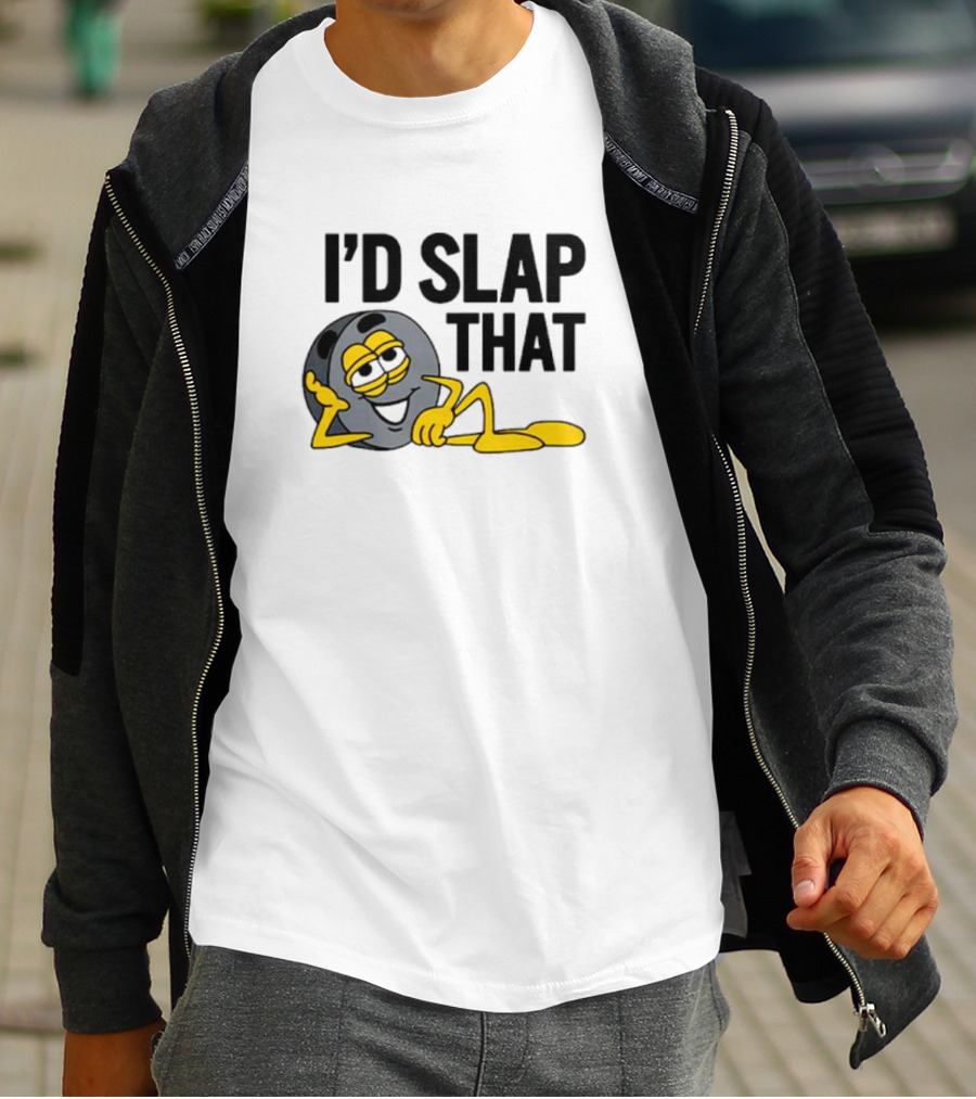 I’d Slap That Hockey Puck Lying Figure T-Shirt