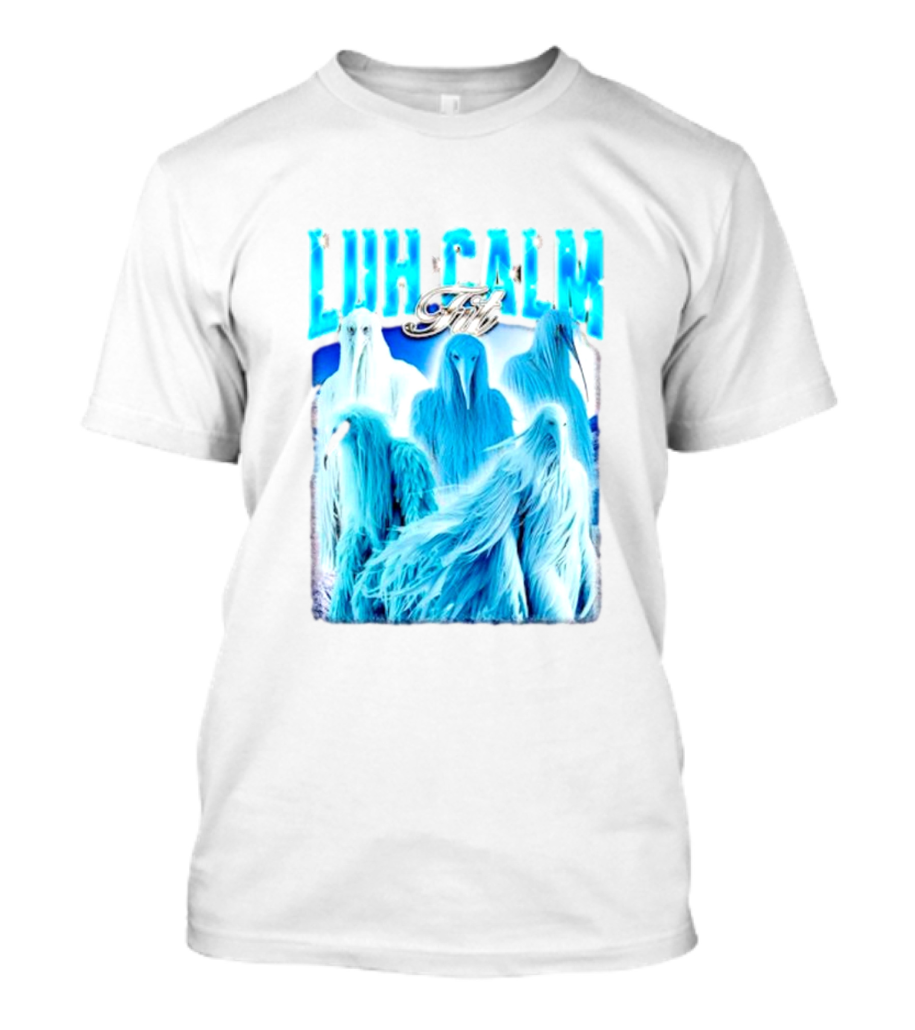 Luh Calm Fit Film Blue Abstract Figures T-Shirt