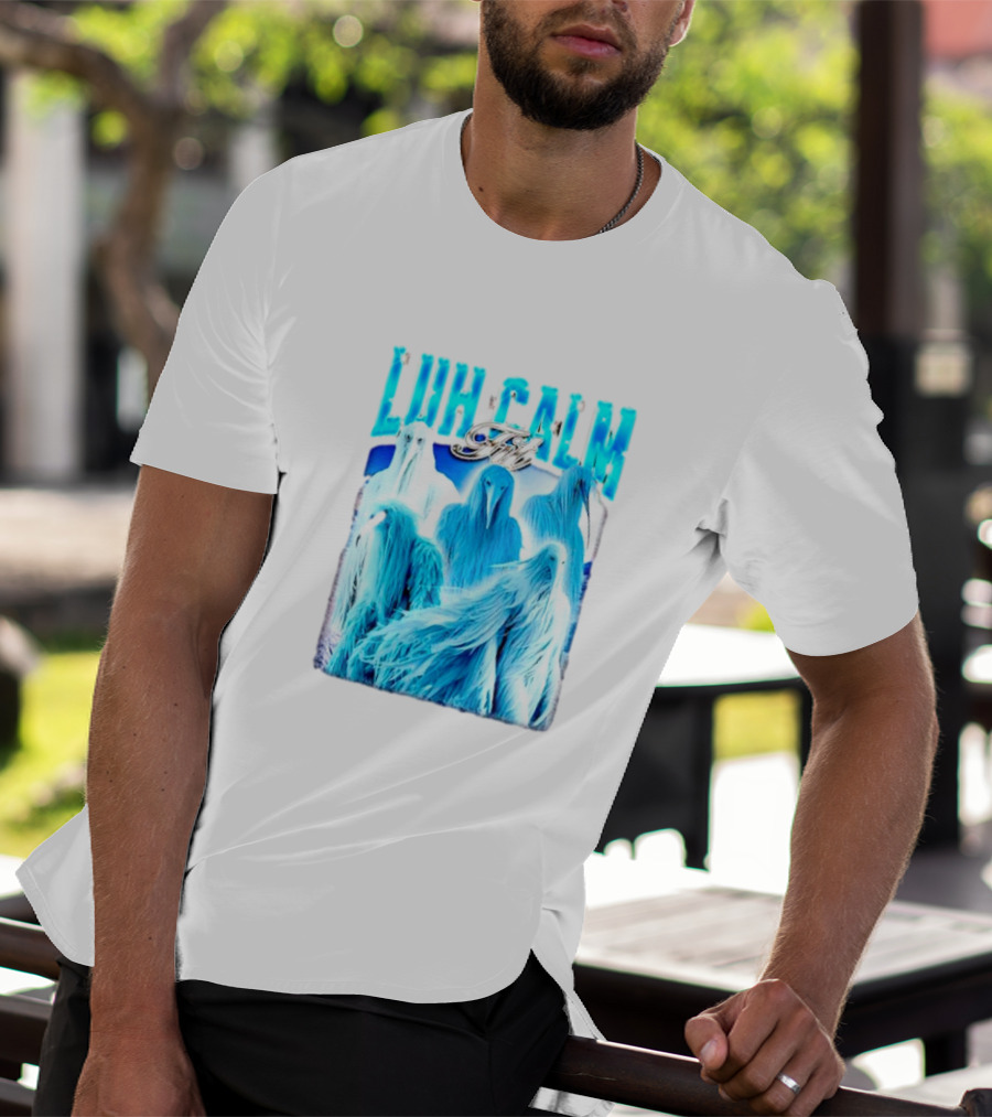 Luh Calm Fit Film Blue Abstract Figures T-Shirt