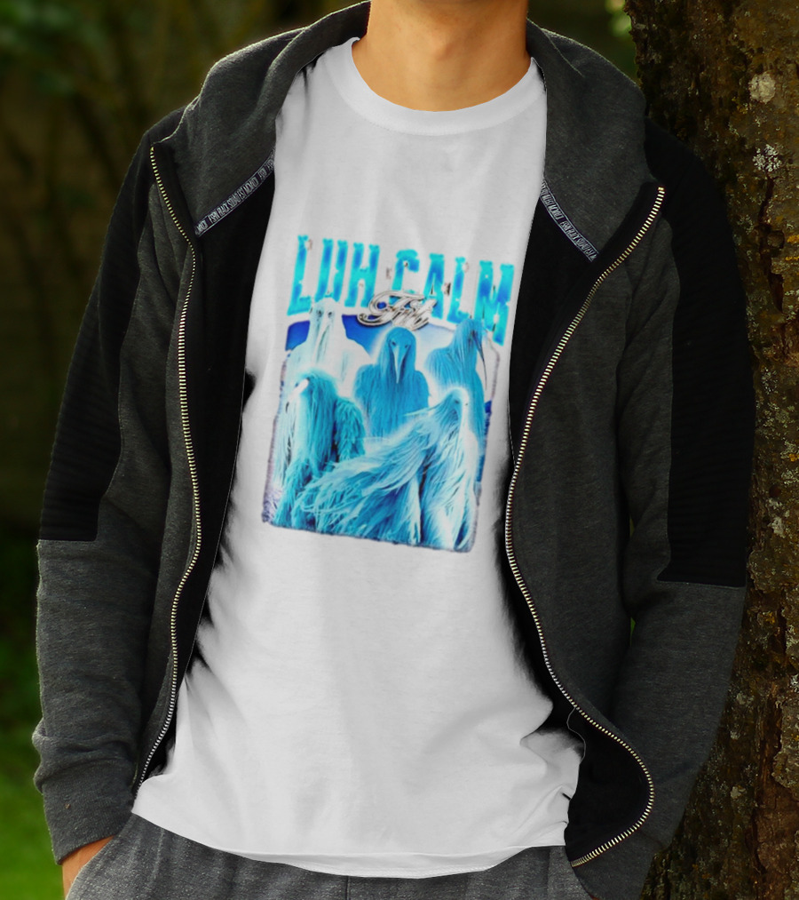 Luh Calm Fit Film Blue Abstract Figures T-Shirt