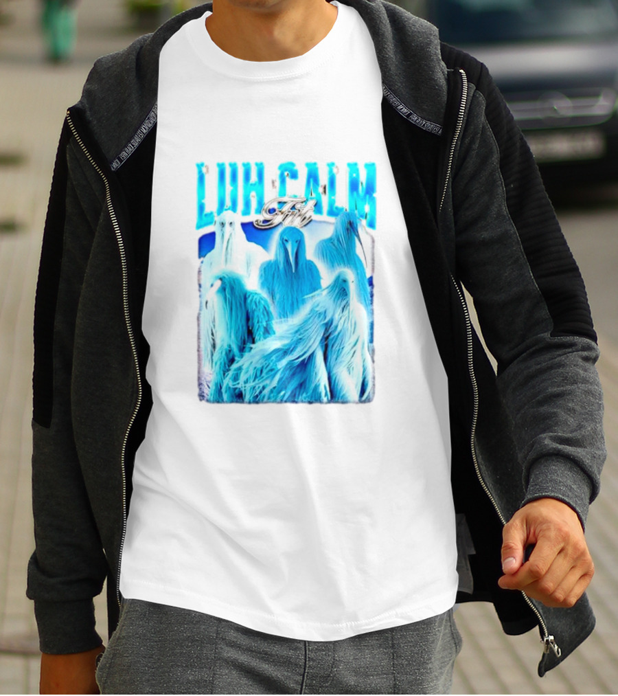 Luh Calm Fit Film Blue Abstract Figures T-Shirt