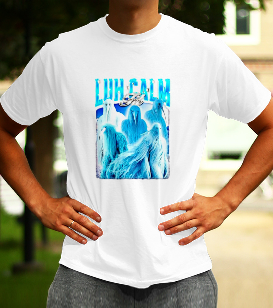 Luh Calm Fit Film Blue Abstract Figures T-Shirt