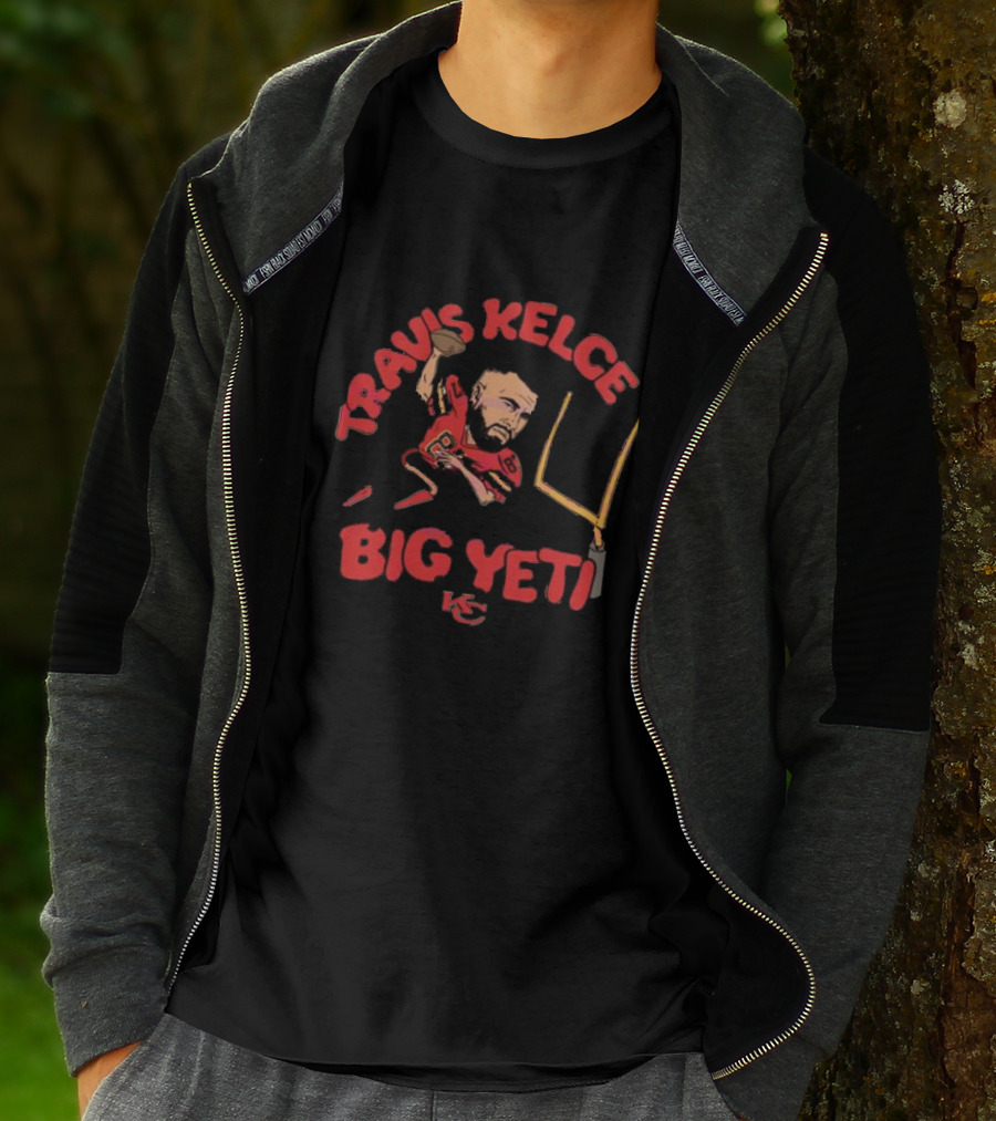 Travis Kelce Big Yeti Kansas City Chiefs Football Football T-Shirt