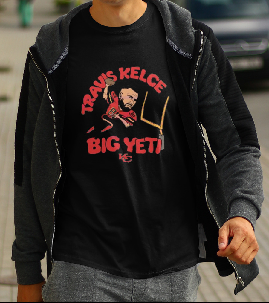 Travis Kelce Big Yeti Kansas City Chiefs Football Football T-Shirt