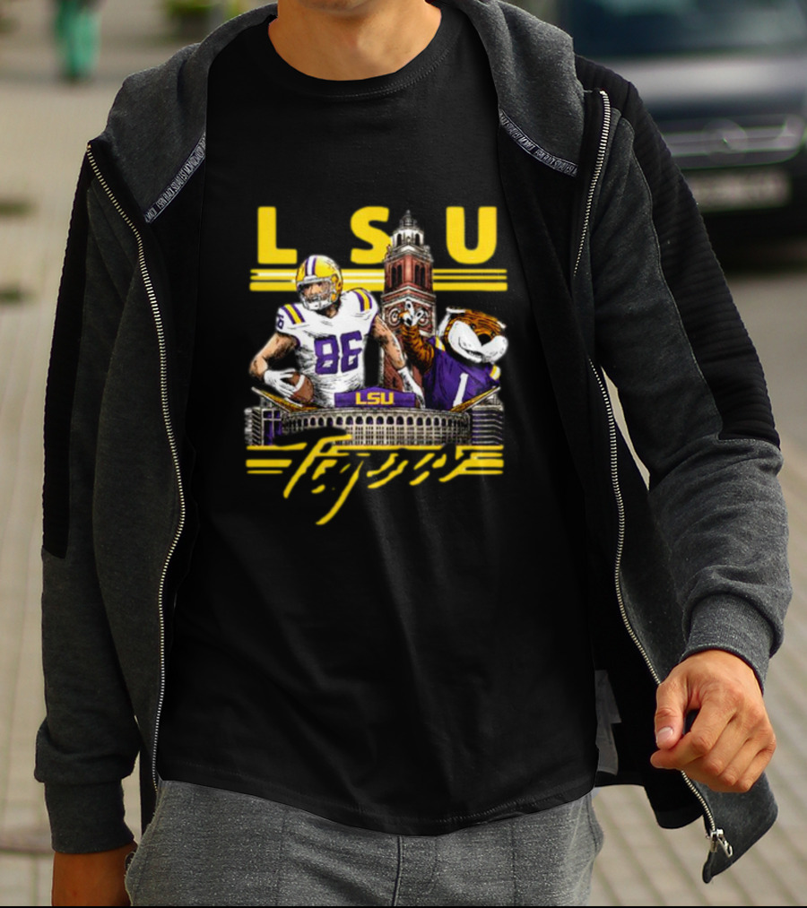 LSU Tigers Mason Taylor 86 Football Tiger Stadium Landmarks T-Shirt
