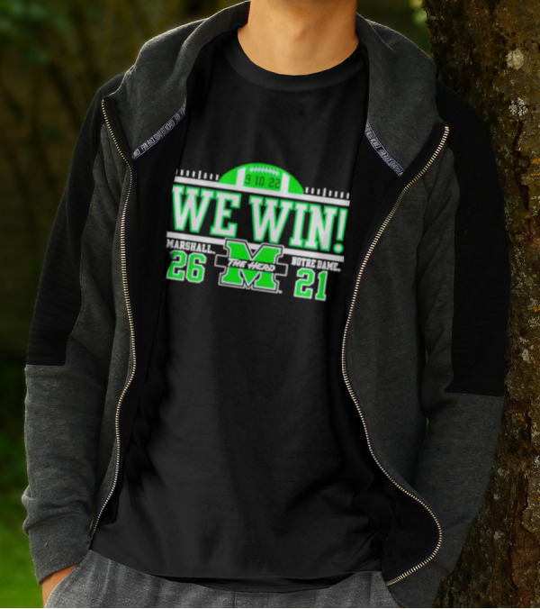 We Win Marshall 9.10.22 Football 26-21 T-Shirt