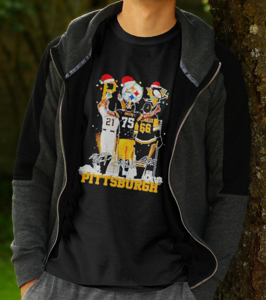 Pittsburgh Icons Clemente Greene Lemieux Steelers 79 Penguins 66 T-Shirt