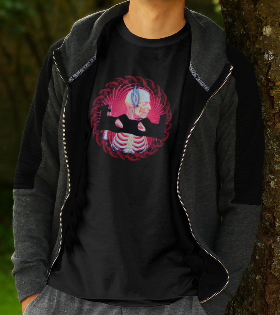 Tool Sawblade Flaming Eye Skeleton Psychedelic T-Shirt