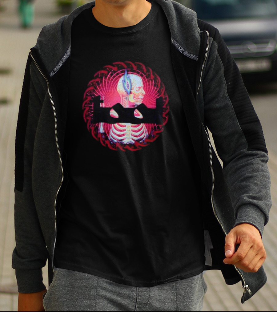 Tool Sawblade Flaming Eye Skeleton Psychedelic T-Shirt
